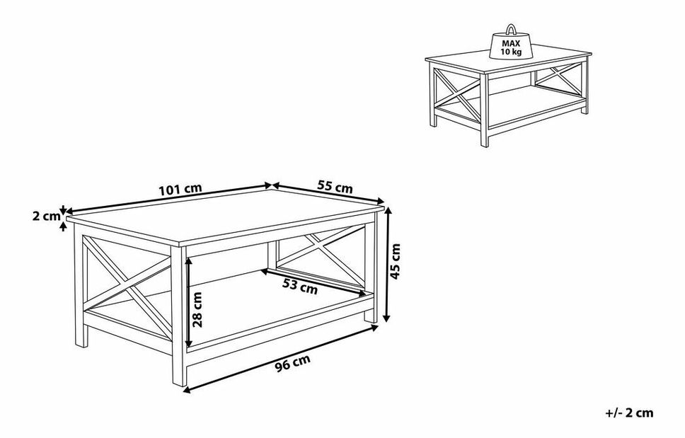 Konferenční stolek Foshan (černá)