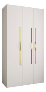 Šatní skříň 130 cm Carmela 50-2 (bílá + zlatá)