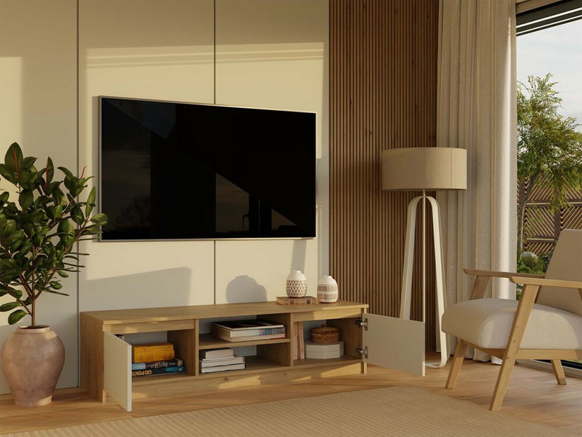 TV skříňka Musecalo 140 (dub artisan + kašmír)