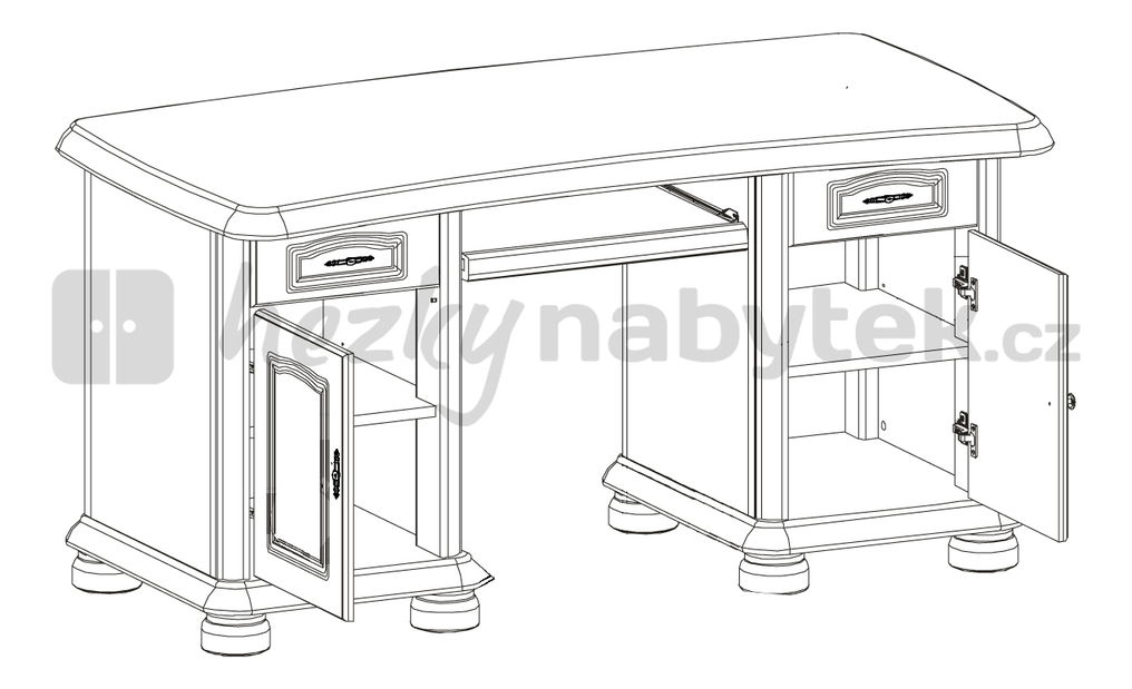 PC stolek BRW Natalia BIU 160