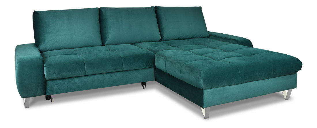 Rohová sedací souprava Hermon (P) (zelená)