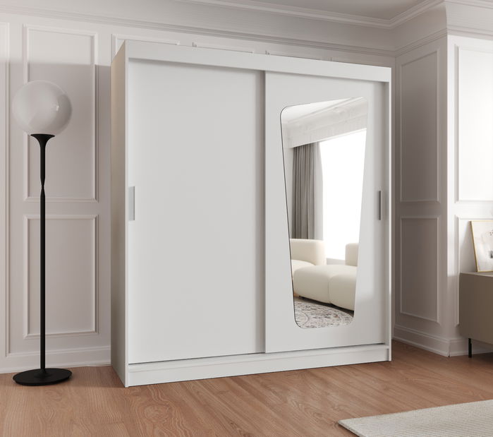 Šatní skříň 180 cm Mokka (bílá)