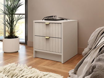 Noční stolek Rozoma 2SZ (písková béžová)