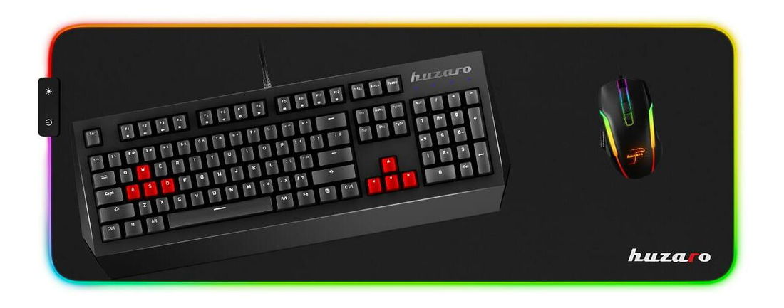 Podložka pod myš Lumen (černá + vícebarevná) (s LED osvětlením)