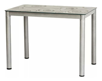 Jídelní stůl 100 cm Damion (šedá + šedá) (pro 4 osoby) *bazar