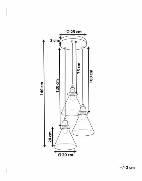 Závěsné svítidlo Bernie (průhledná)