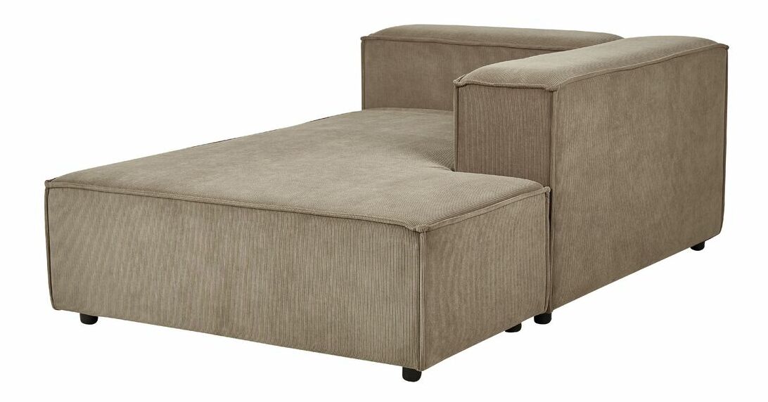 Rohová sedací souprava Afrika (hnědý manšestr) (L)