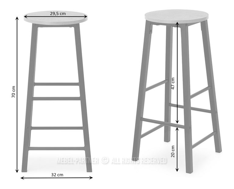 Barová židle Fukando (černá)