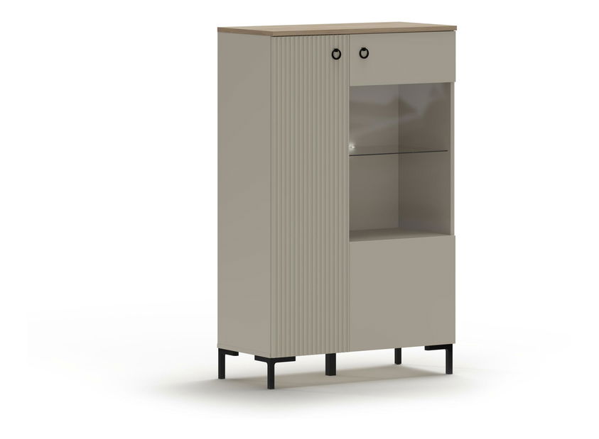 Vitrína Demandaron 2 (taupe + dub silverjack)