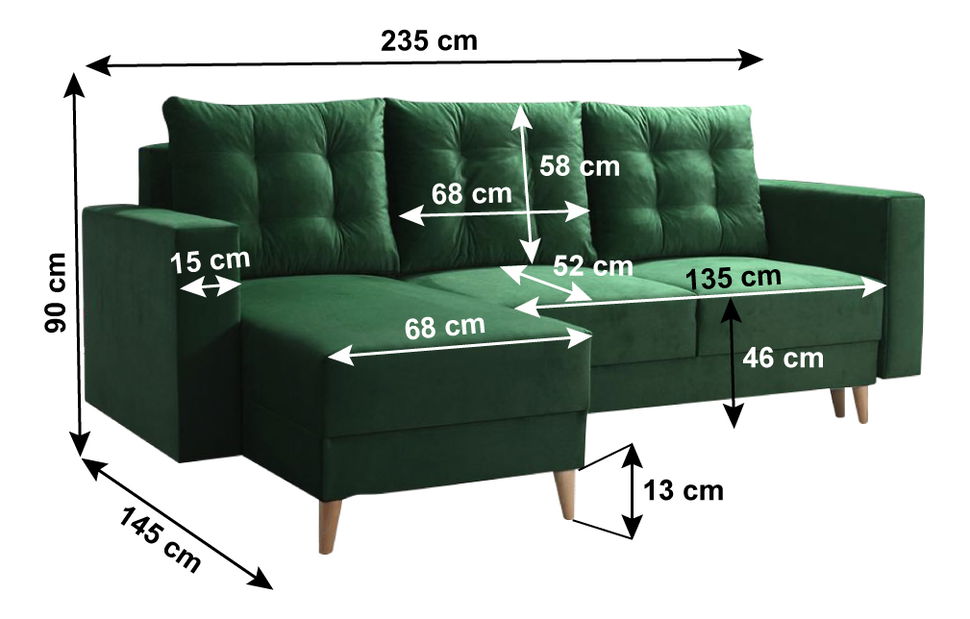 Rozkládací sedací souprava Brony (kronos 19) (L) 