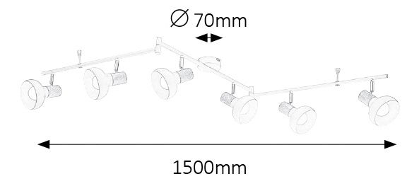 Bodové svítidlo Holly 5948 (bílá + buk)