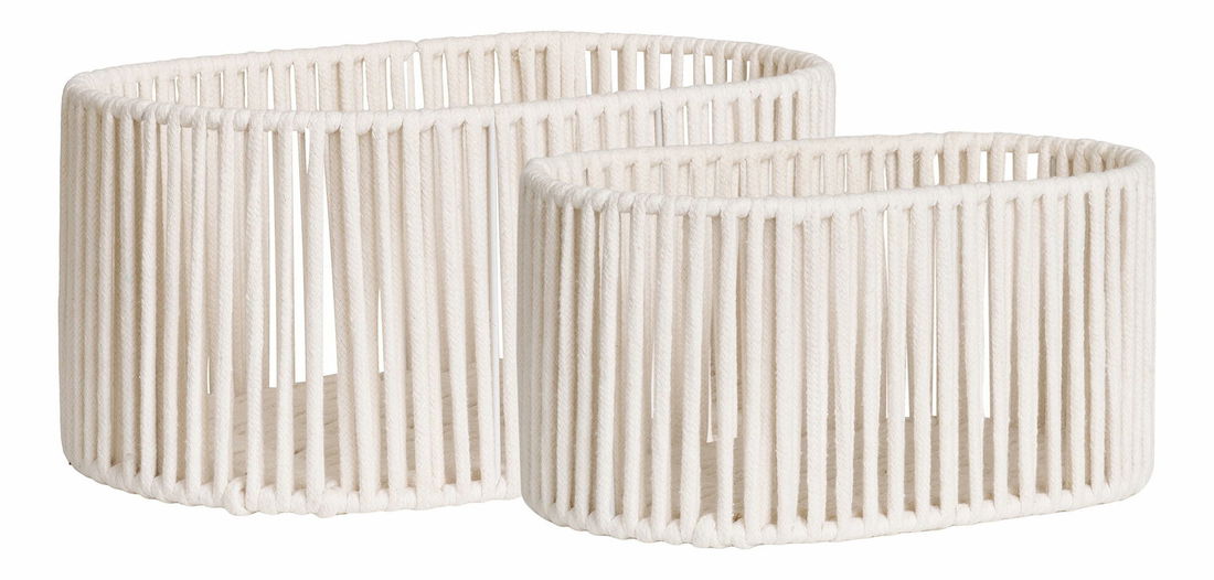 Set 2 ks košíků Aiamiraia 1 ( šedobílá)