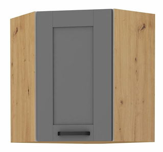 Horní rohová kuchyňská skříňka Lucid 58 x 58 GN 72 1F (dub artisan + dustgrey)