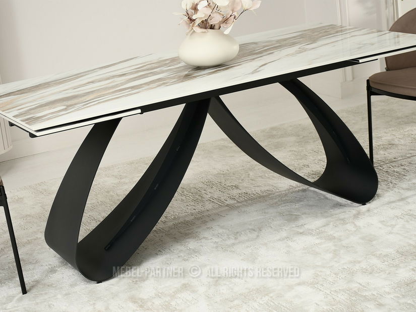 Jídelní stůl Pagina (mramor + černá)