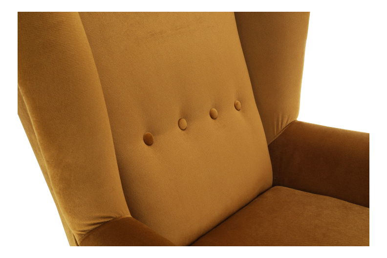 Křeslo ušák Royse Kronos 01 (měděná + černá)