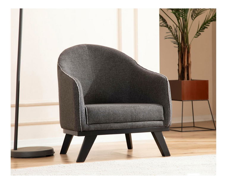 Křeslo Leanardi (antracit + černá)