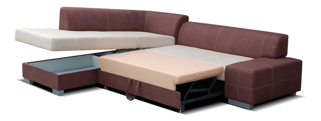 Rohová sedací souprava Cosma (tmavě šedá + světle šedá) (L)