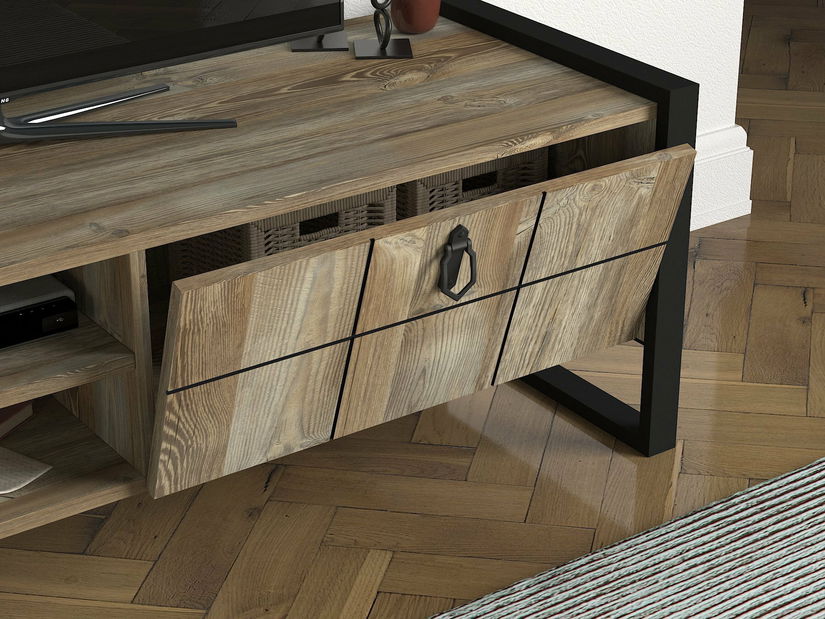 TV stolek/skříňka Losty (ořech + černá)