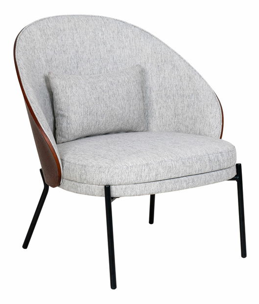 Křeslo Cneravia (světle šedá + tmavě hnědá)