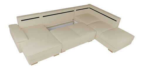 Rohová sedačka Loxy 3 (krémová) (s úl. prostorem) (P)