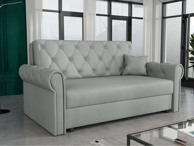 Rozkládací pohovka Carivia Roma III (šedá) (s úl. prostorem)