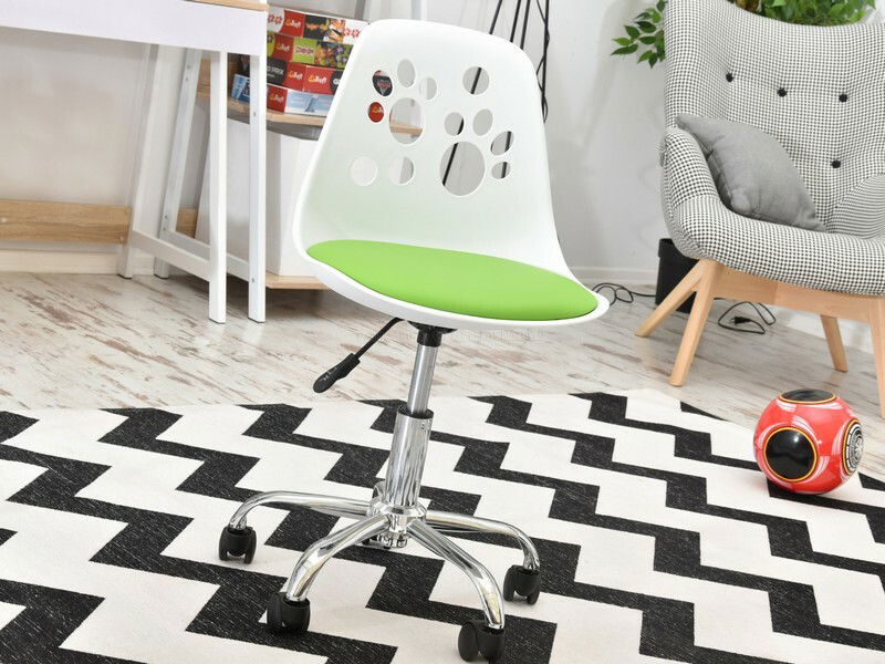 Dětská židle Footy (zelená + chromová)