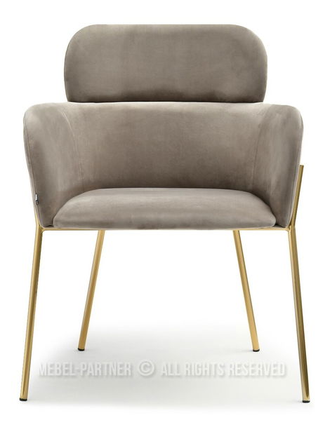 Židle Baggie K (béžová + zlatá)