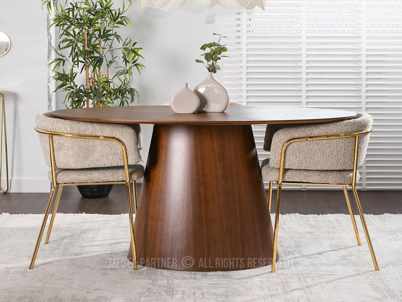 Židle Sorento (tmavobéžová + zlatá)