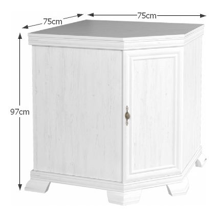 Rohová skříňka Kraz KKN1 (sosna andersen)