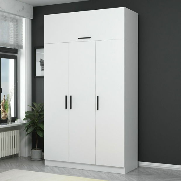 Šatní skříň Kalia 235 (bílá)