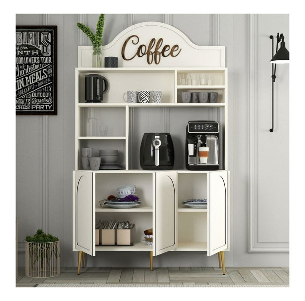 Příborník Lyantela 120 (krémová + zlatá)