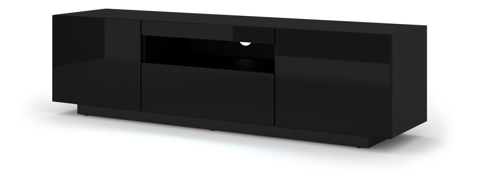 TV stolek/skříňka Aurinko 150 (lesklá černá)