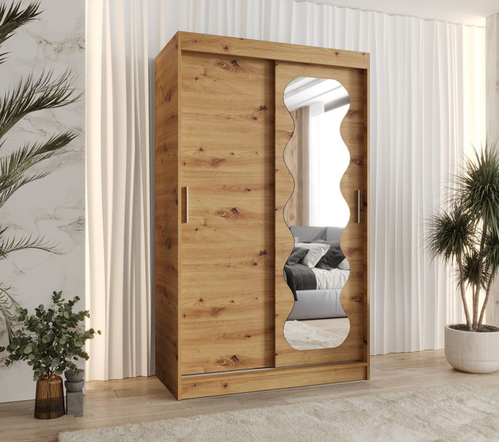 Šatní skříň 120 cm Spock (dub artisan)