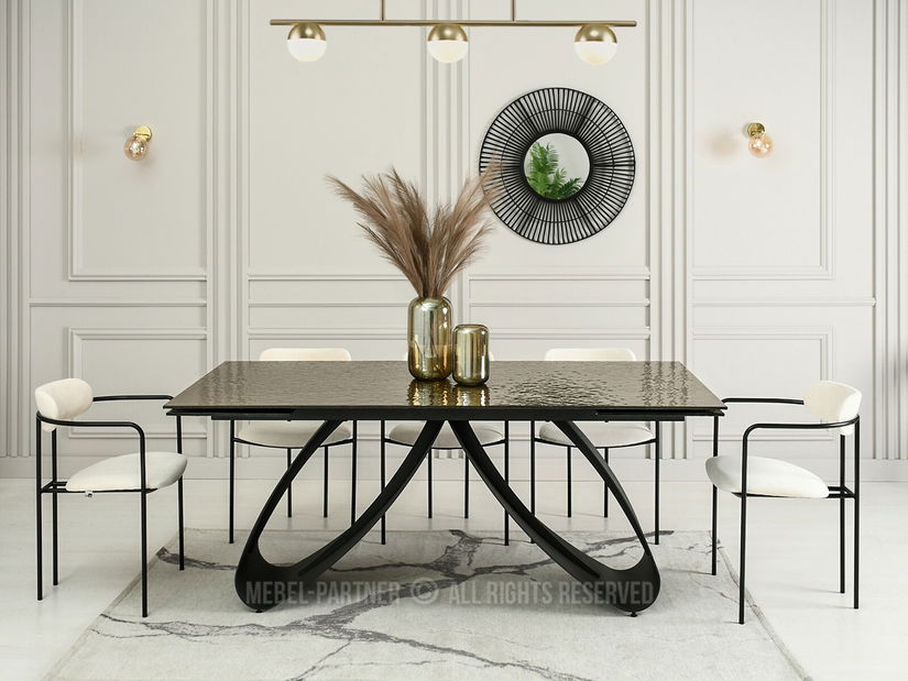 Jídelní stůl Prego (zlatá + černá)