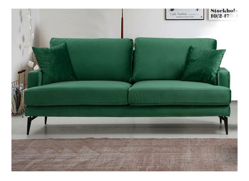 Pohovka dvousedačka Papirolla (zelená + černá)