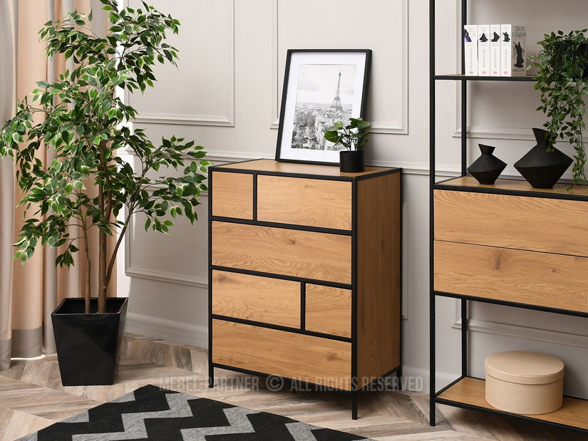 Komoda Soren Kom (dub + černá)