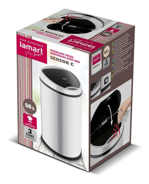 Odpadkový koš Lamart Sensor 58l (nerez)