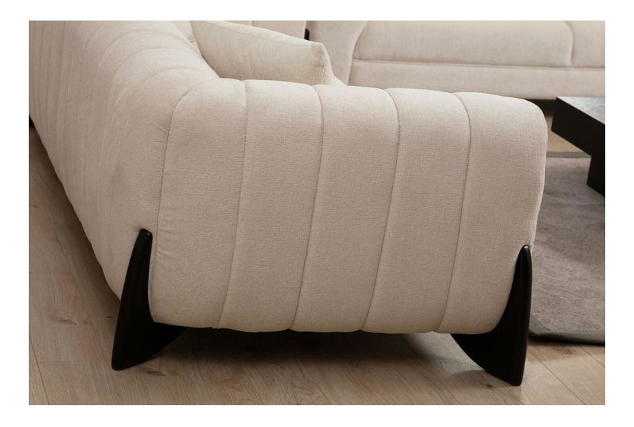 Pohovka trojsedačka Sandraello (bílá + černá)