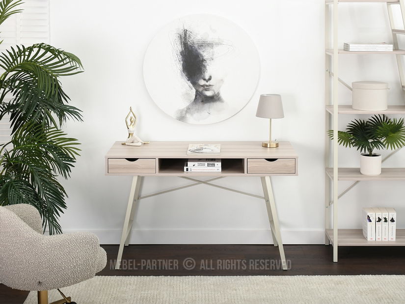 PC stolek Gavon (popelaváo béžová + krémová)