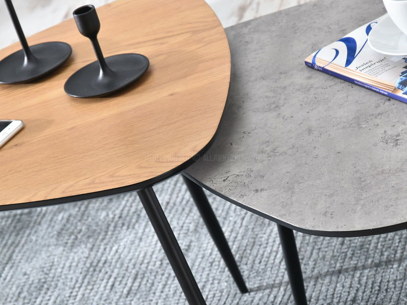 Konferenční stolek Rossi Zest Xl (dub + černá)