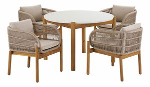 Zahradní set Taleria 6 (hnědá + béžová)