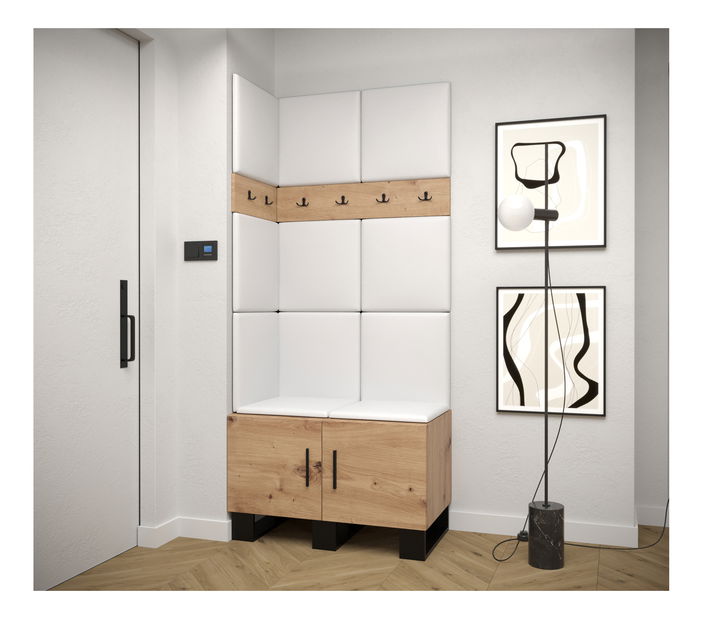 Předsíňová sestava Amanda 11 (dub artisan + bílá)