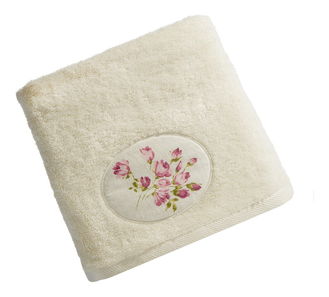 Ručník 140x70 cm Garden 202 (krémová + růžová) (3 ks)