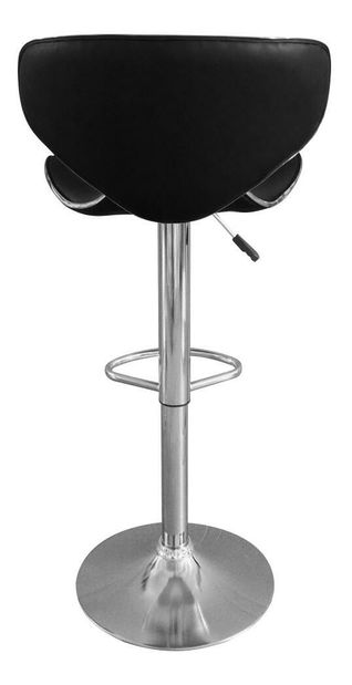 Barová židle Heidi (černá + chrom)