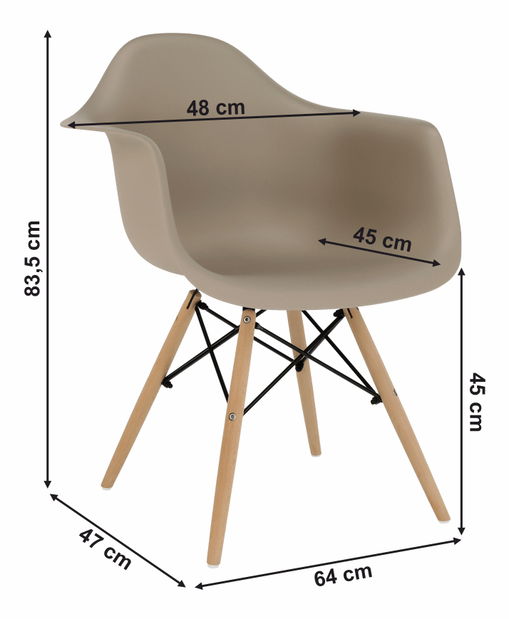 Jídelní židle Damiron PC-019 (capuccino)