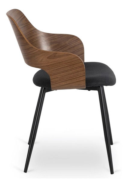 Jídelní židle Obvio (ořech + černá)