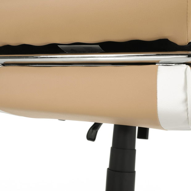 Kancelářské/herní křeslo Oswaldo (béžová + bílá)