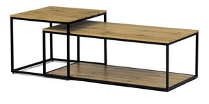 Set 2 konferenčních stolků Crearse (dub divoký)