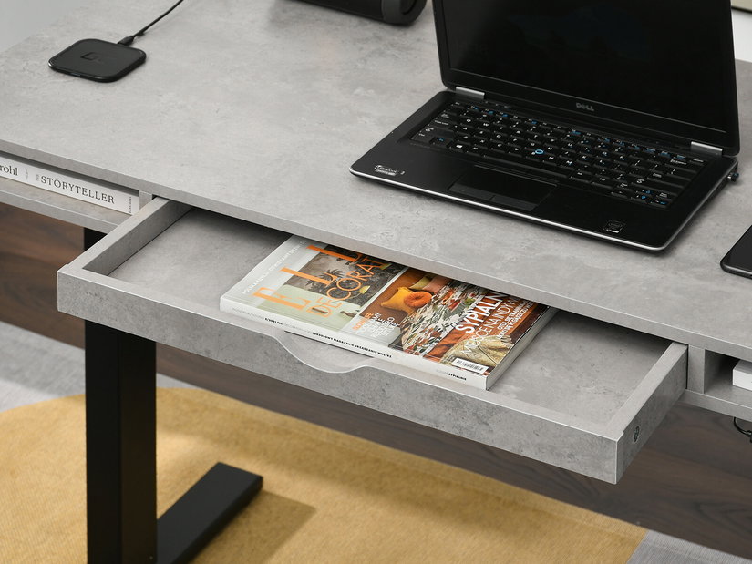 PC stolek Osto 120 (beton + bílá)