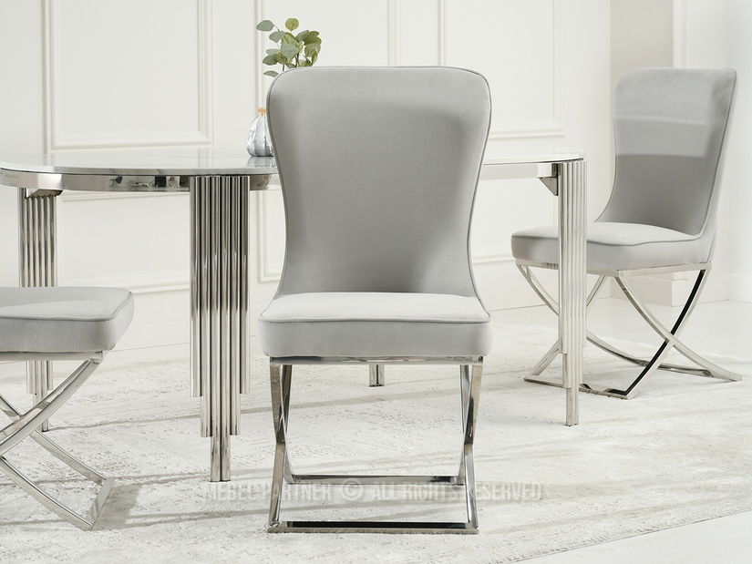 Židle Noah (šedá + chromová)